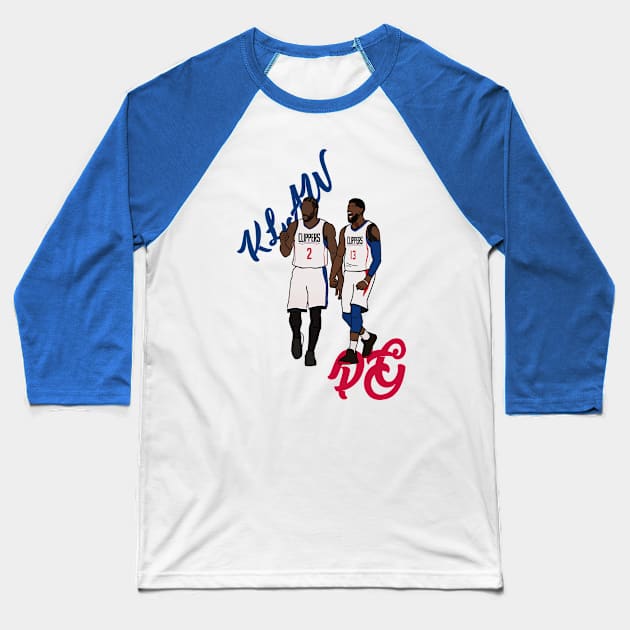 Kawhi Leonard x Paul George 'KLAW x PG' - NBA LA Clippers Baseball T-Shirt by xavierjfong